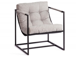 Кресло Charli Чарли рогожка серо-бежевый