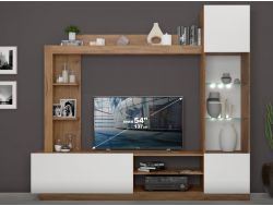 Гостиная Флекс Крафт золотой/белый