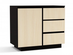 Комод 900/3 Дуэт NEW Венге/дуб молочный