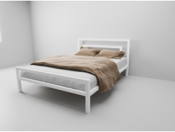 Металлическая кровать Куба 800*2000 мм белая