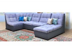 Угловой диван с оттоманкой Лагуна