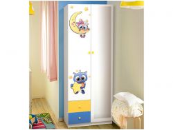 Шкаф двухдверный комбинированный с зеркалом Совята 2.1