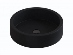 Раковина Uperwood Round бетонная черная