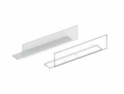 Полка настенная Вита №3 белый лофт