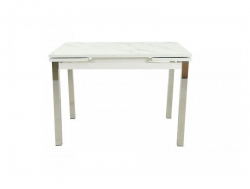 Стол раздвижной Аполлон 1200 мм мрамор белый/хром