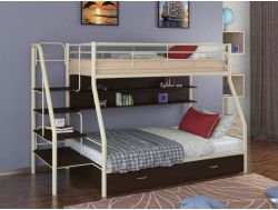 Двухъярусная кровать Толедо 1 ПЯ слоновая кость-венге