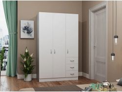 Шкаф трехстворчатый Лофт белый